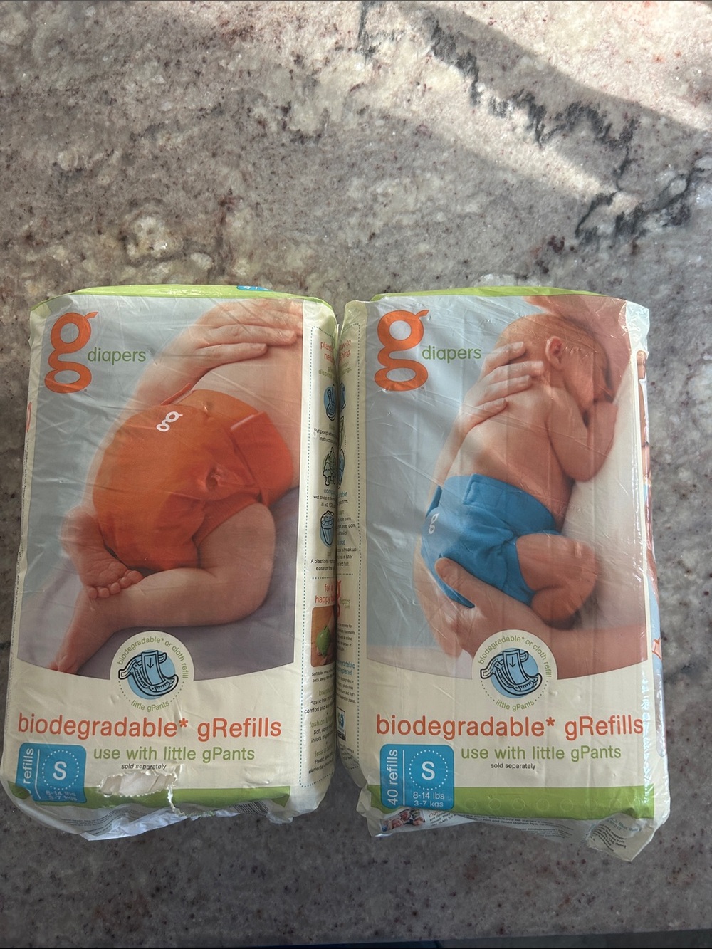 gDiapers Bioderadable Cloth Diaper Refills - Size Small un-opened
